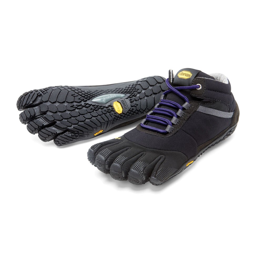 Tenis Mujer Negros/Morados - FiveFingers Trek Ascent Insulated - ALVOBX-497